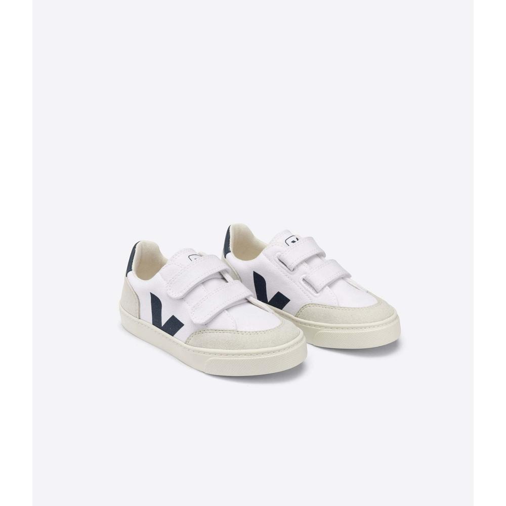 Veja V-12 CANVAS Sneakers Kinderen Wit | NL 884DFM